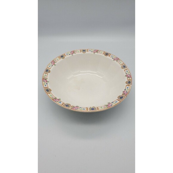 Plaza by Edwin M Knowles Vitreous Serving Bowl 9.25" Diameter Antique 1925 RARE - Picture 1 of 12